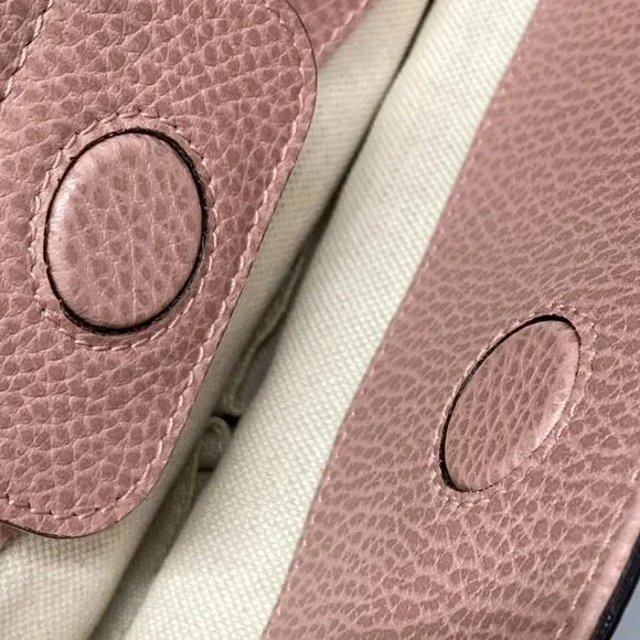 Auth GUCCI Swing 354408 Brown Pink Leather Tote Bag - Picture 7 of 16